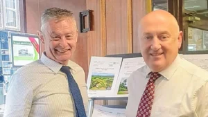 Martin O’Reilly at a vintage machinery auction in Killeshandra